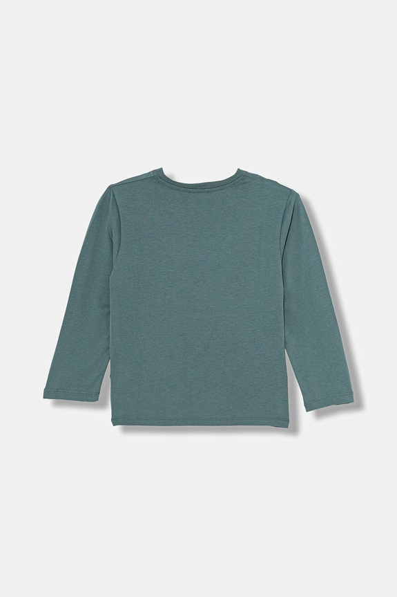 United Colors of Benetton longsleeve din bumbac pentru copii 3ATNG10KU.P.Seasonal verde AW25