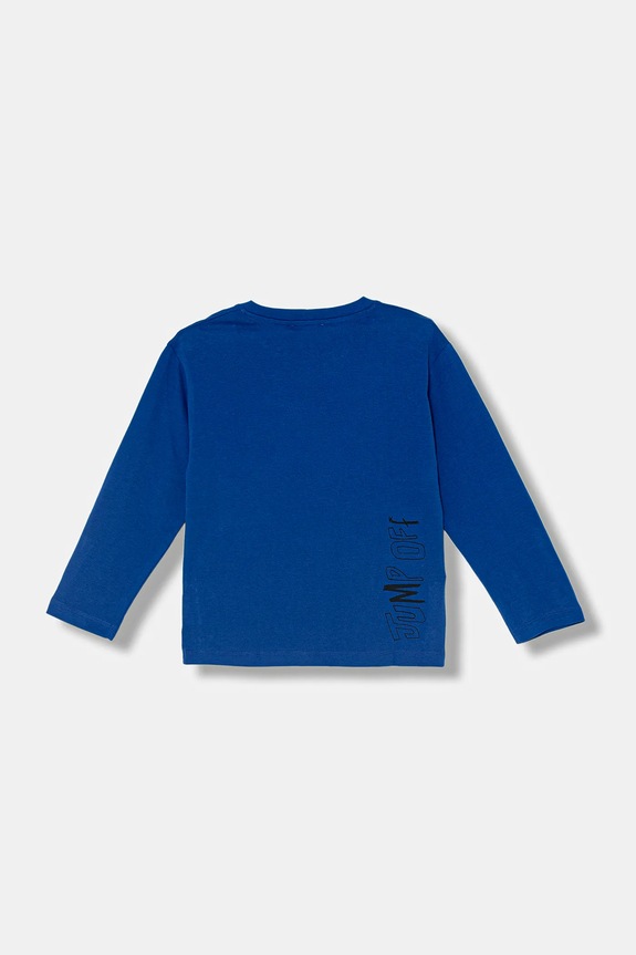 Дитячий бавовняний лонгслів United Colors of Benetton 3ATNG10KV.P.Seasonal блакитний AW25