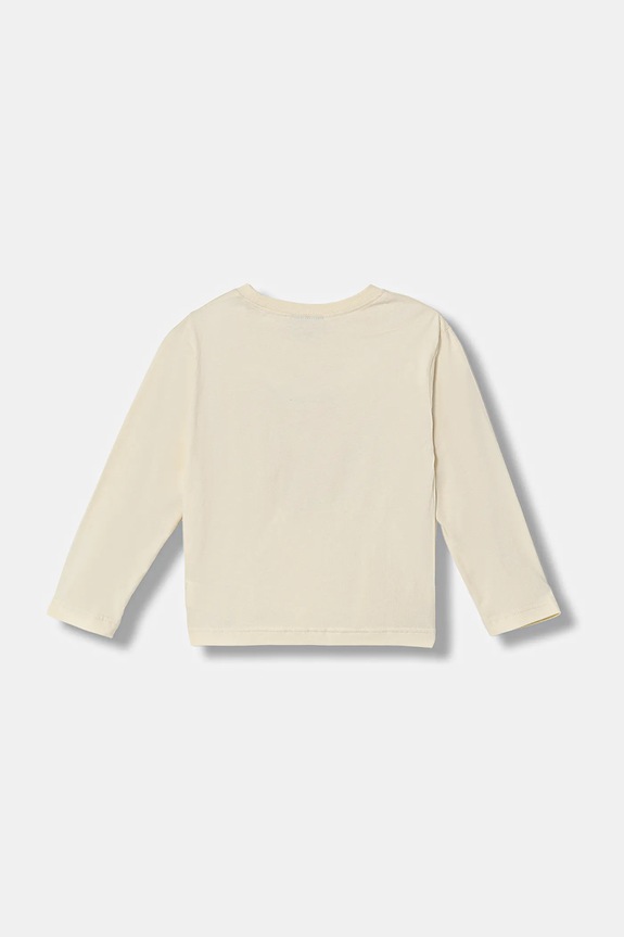 Dječja pamučna majica dugih rukava United Colors of Benetton 3ATNG10L6.P.Seasonal bež AW25