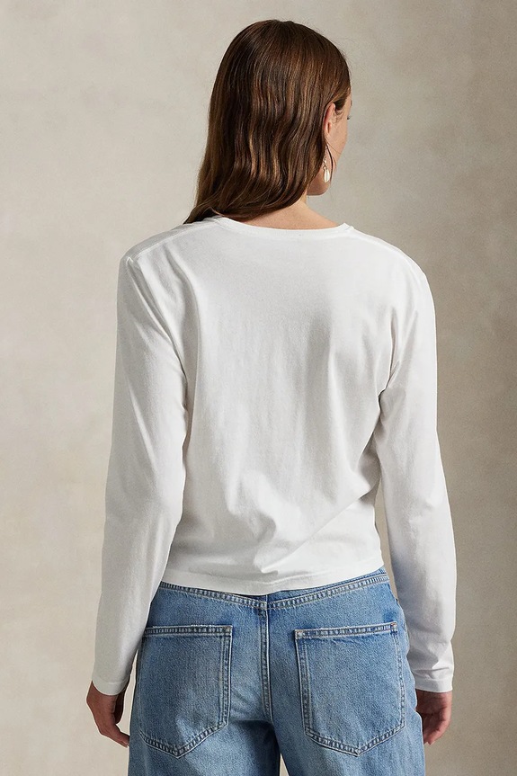 Tričko s dlhým rukávom Polo Ralph Lauren 211967103 biela SS26
