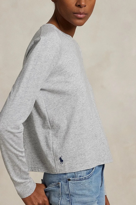 Polo Ralph Lauren camicia a maniche lunghe grigio 211967103