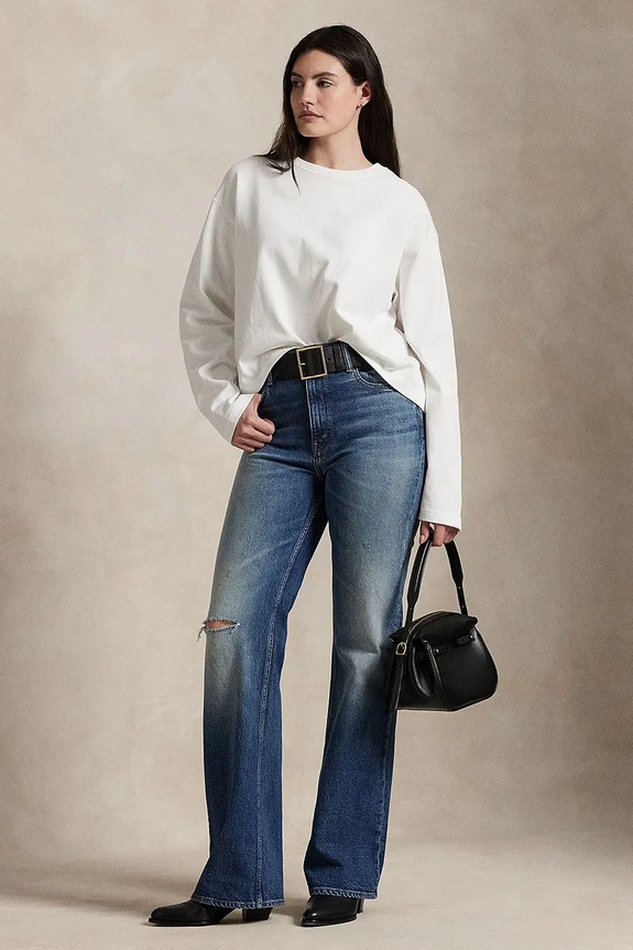 Odjeća Pamučna majica dugih rukava Polo Ralph Lauren 211967107 bijela