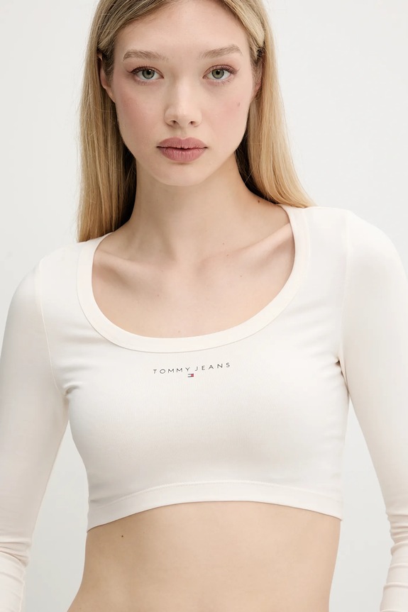 Ruházat Tommy Jeans hosszú ujjú DW0DW20909 bézs