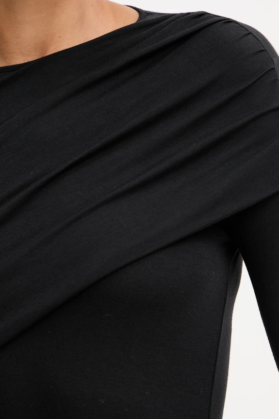 Majica z dolgimi rokavi Simona Corsellini A25CPMG00501 črna