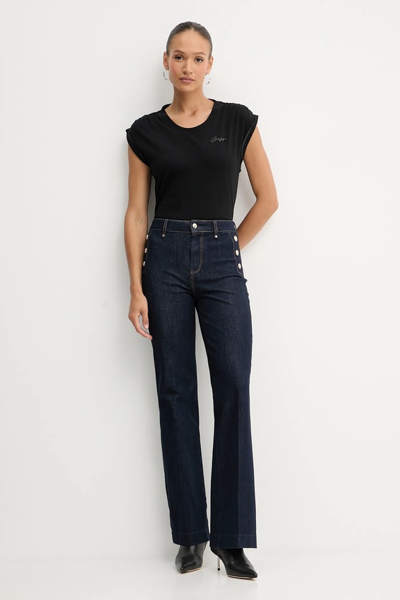 Bavlnený top BOSS Orange C_Elai 50545521 čierna AW25