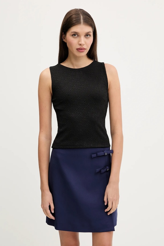 Top HUGO Daironi slim čierna 50542420