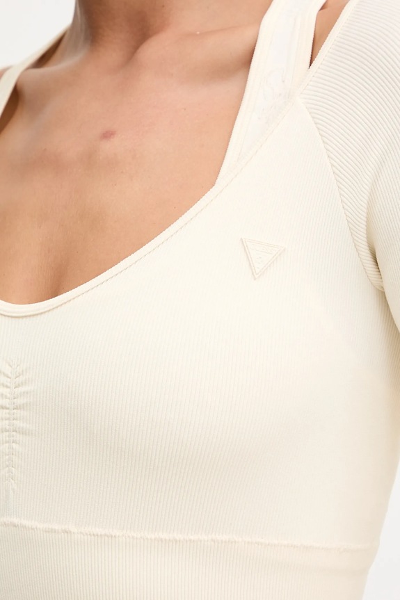 Μακρυμάνικο Guess PEONY V5YP06.Z3OA0 μπεζ