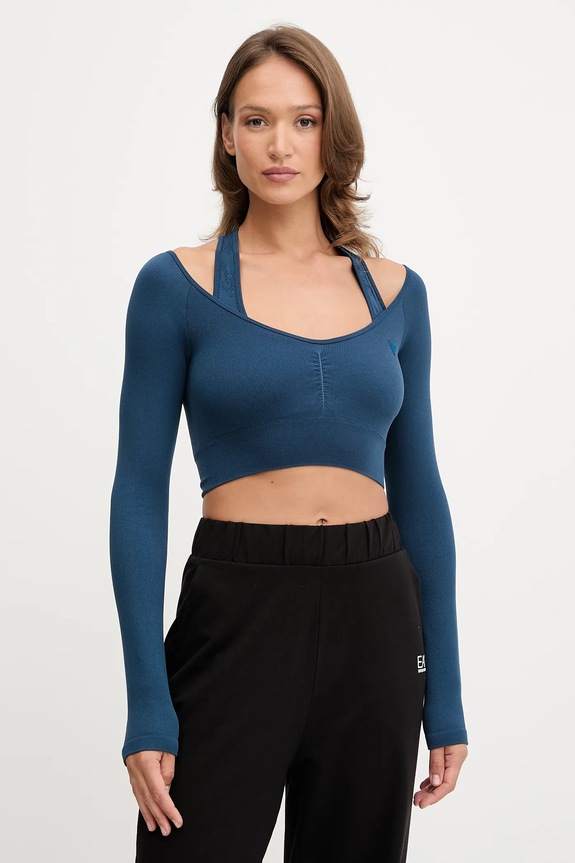 Μακρυμάνικο Guess PEONY slim μπλε V5YP06.Z3OA0