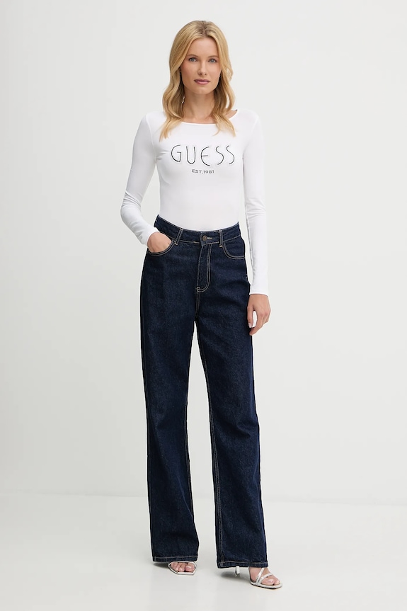 Κορμάκι Guess NEVA W5YP05.K68D2 λευκό AW25