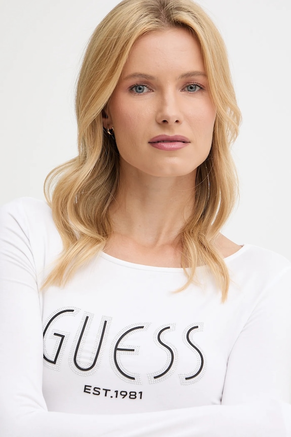 Κορμάκι Guess NEVA λευκό W5YP05.K68D2
