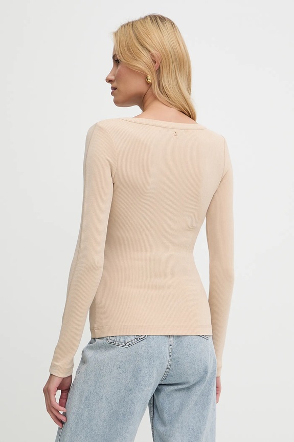 Odjeća Majica dugih rukava Guess LENA W5YP12.KCTC2 bež