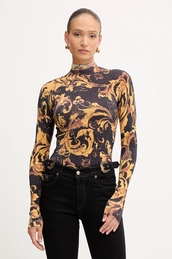 Sveter Versace Jeans Couture rolák hnedá 79HAFM04.CMN04