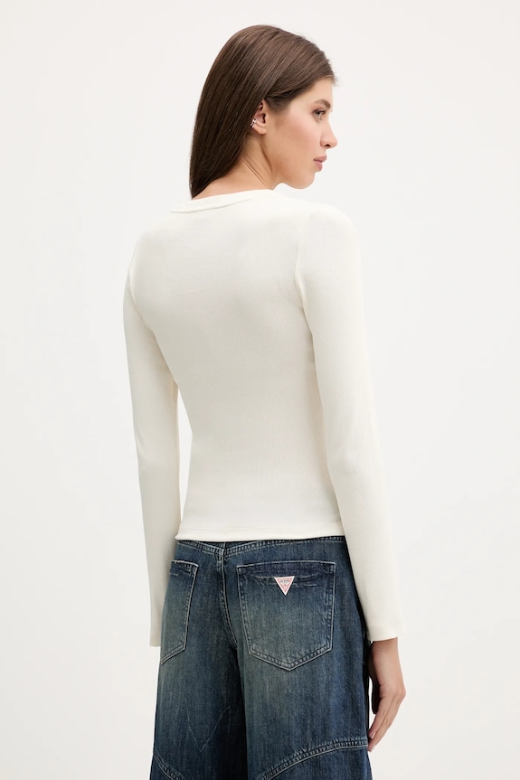 Abbigliamento Guess Jeans camicia a maniche lunghe W5YP38.KA0H1 beige