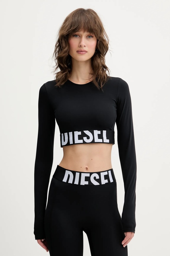 Лонгслів Diesel MELISSA-D-POP з еластаном чорний A18281.0PLAR