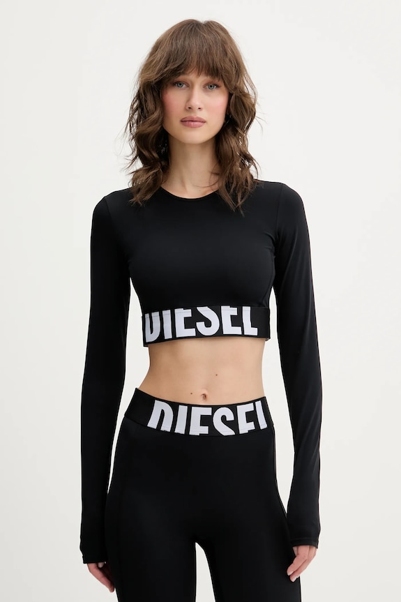 Лонгслів Diesel MELISSA-D-POP з еластаном чорний A18281.0PLAR