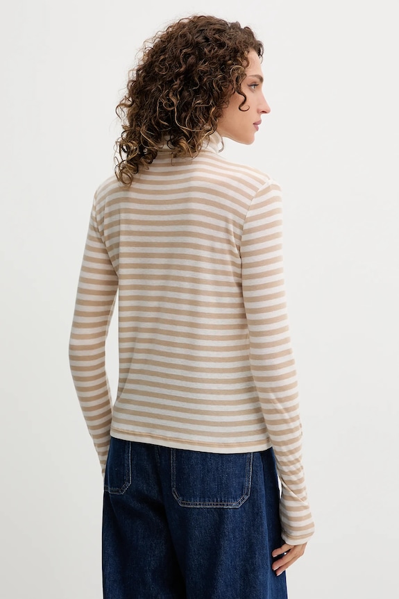 Oblečenie Tričko s dlhým rukávom s prímesou vlny MM by Max Mara BLASY 2526946028600 béžová