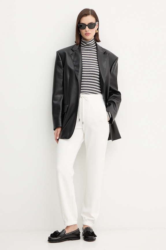 Tričko s dlhým rukávom s prímesou vlny MM by Max Mara BLASY 2526946028600 sivá AW25