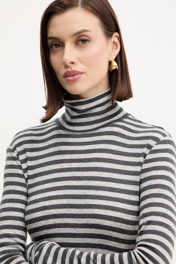 Tričko s dlhým rukávom s prímesou vlny MM by Max Mara BLASY sivá 2526946028600