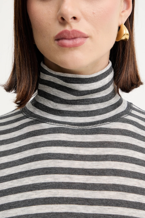 Tričko s dlhým rukávom s prímesou vlny MM by Max Mara BLASY 2526946028600 sivá