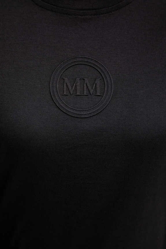 Bavlnené tričko s dlhým rukávom MM by Max Mara SORRISO 2526946068600 čierna