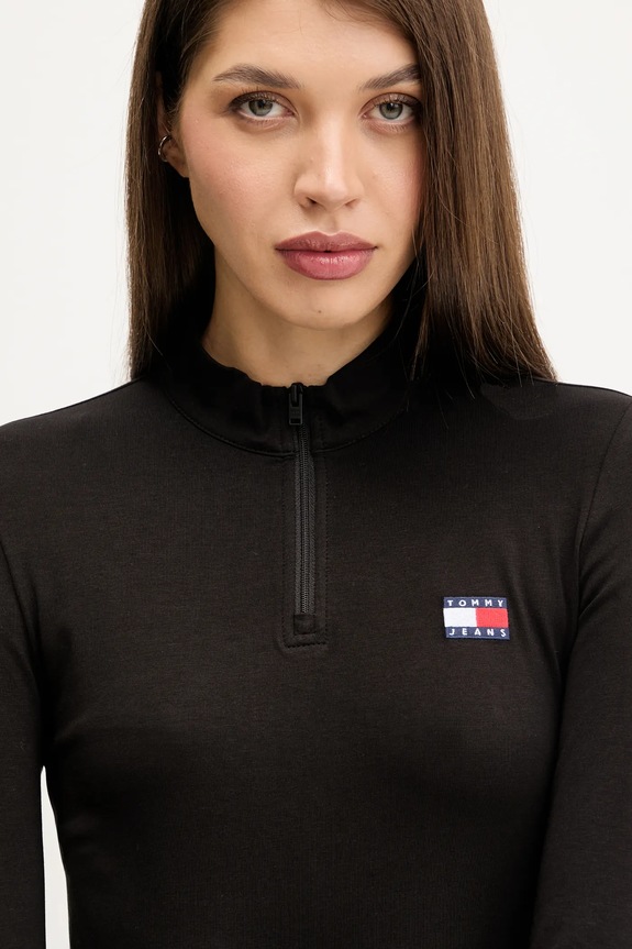 Μακρυμάνικο Tommy Jeans μαύρο DW0DW21567