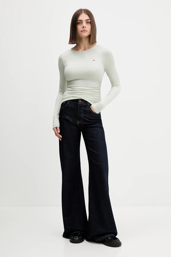 Tričko s dlhým rukávom Tommy Jeans DW0DW21568 zelená AW25