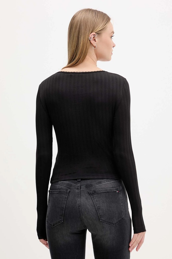Ruházat Tommy Jeans hosszú ujjú DW0DW21575 fekete