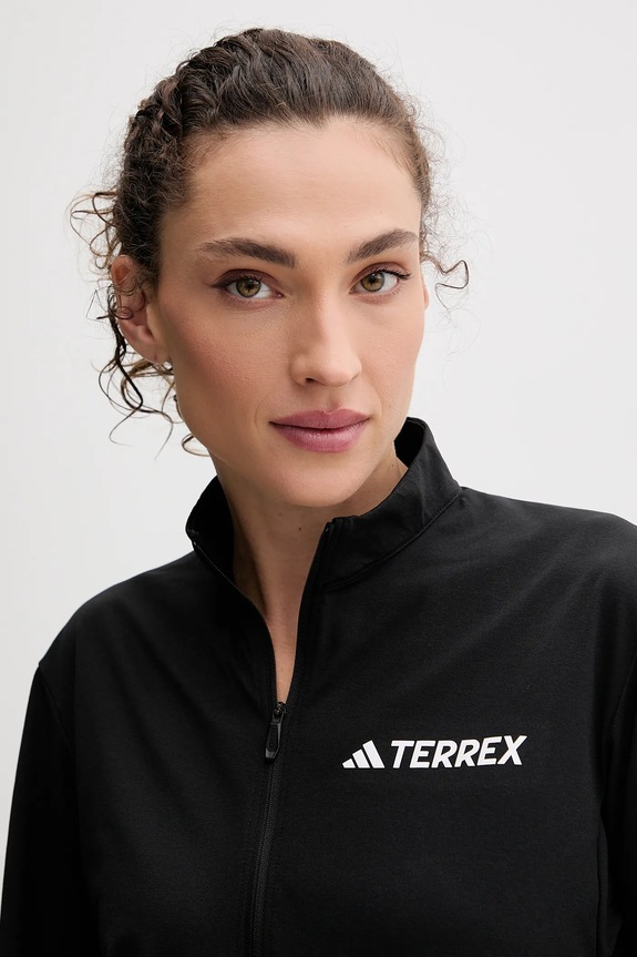 Športové tričko s dlhým rukávom adidas TERREX Multi Half-Zip čierna JF4185