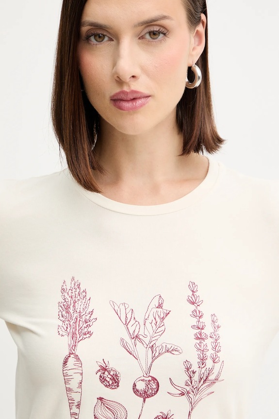 Majica dugih rukava Weekend Max Mara RENOIR bež 2525946032600