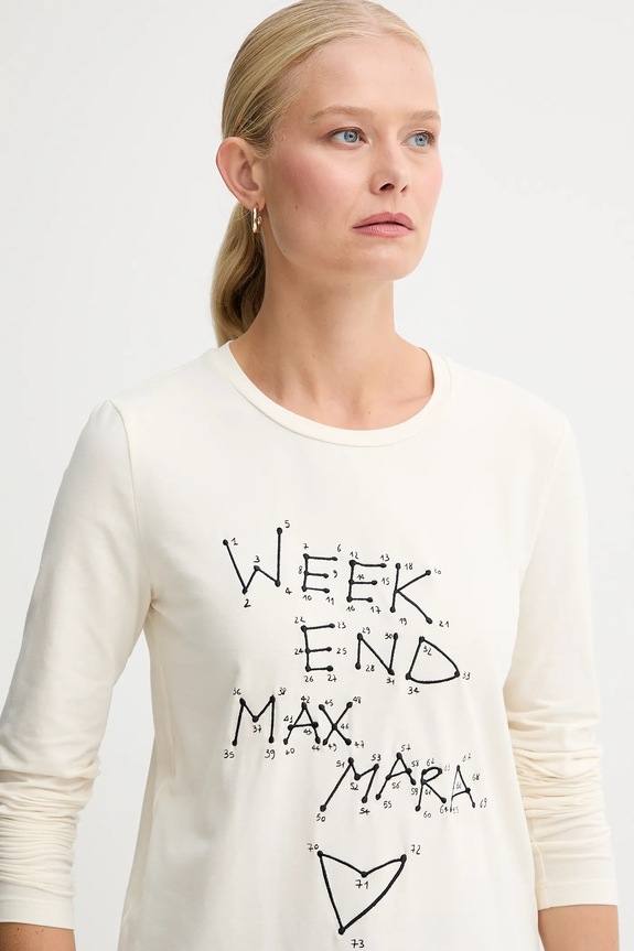 Tričko s dlhým rukávom Weekend Max Mara RENOIR béžová 2525946032600