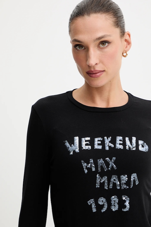 Tričko s dlhým rukávom Weekend Max Mara RENOIR čierna 2525946032600