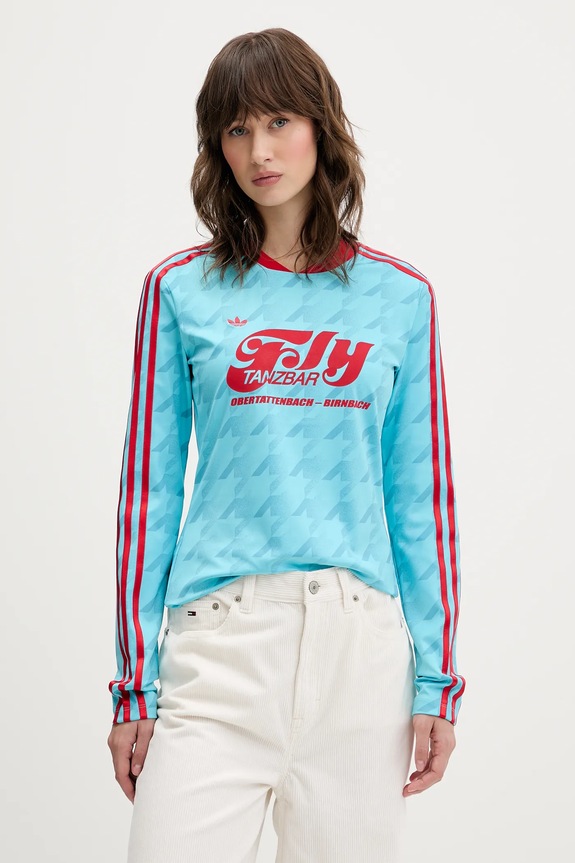 adidas Originals longsleeve Footie Aop Ls print albastru JW0271