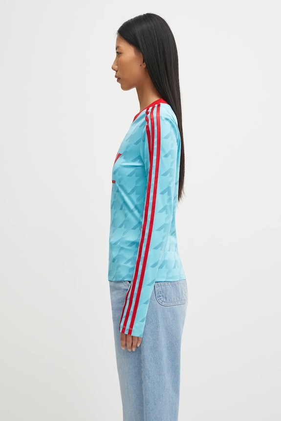 adidas Originals longsleeve shirt Footie Aop Ls JW0271 blue AW25