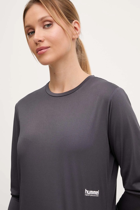 Majica dugih rukava za trening Hummel siva 229984