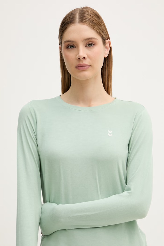 Hummel μακρυμάνικη για γιόγκα γυναικεία με lyocell πράσινο 230449