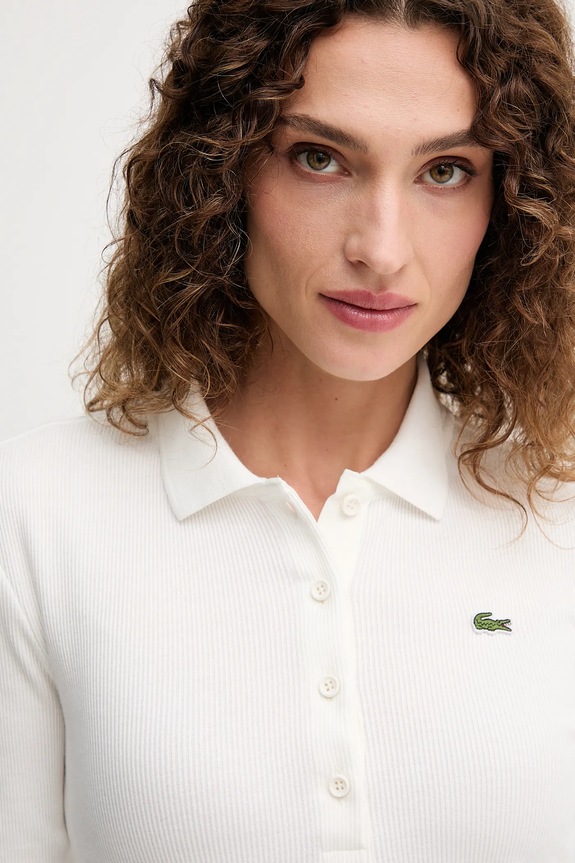 Lacoste longsleeve bawełniany beżowy DF5281