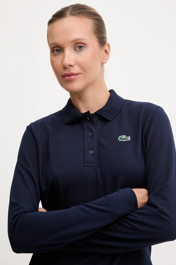 Majica dugih rukava Lacoste mornarsko plava PF4567