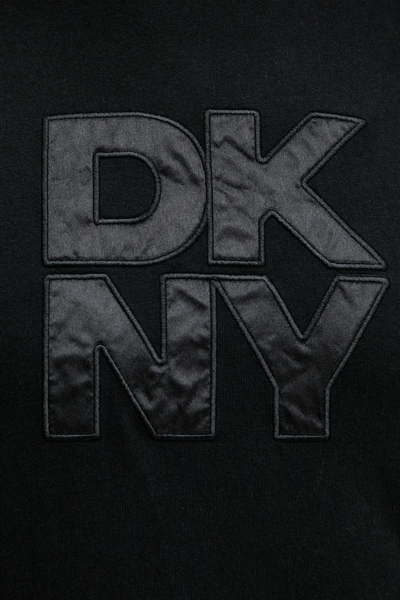 Bavlněné tričko s dlouhým rukávem Dkny DJ5T1488 černá