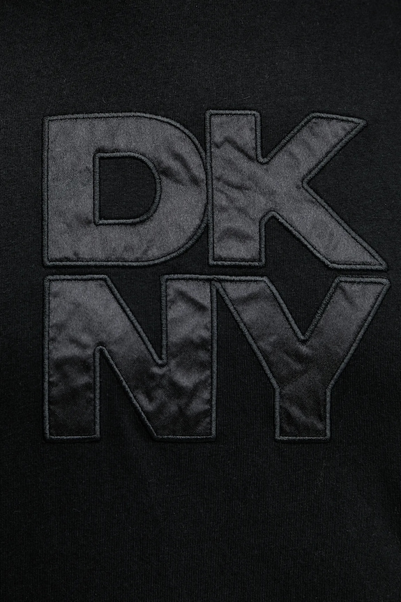 Bavlněné tričko s dlouhým rukávem Dkny DJ5T1488 černá