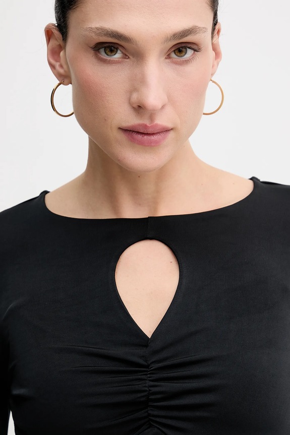 Μακρυμάνικο Sisley μαύρο 35B8L107V