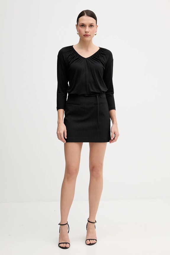 Sisley camicia a maniche lunghe 3Z12L4014 nero AW25