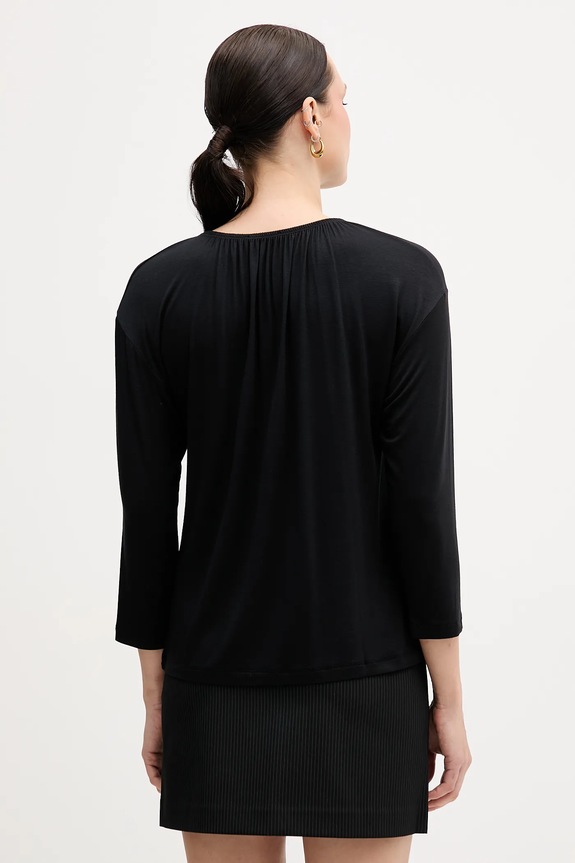 Abbigliamento Sisley camicia a maniche lunghe 3Z12L4014 nero