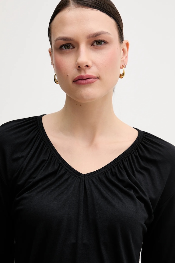 Sisley camicia a maniche lunghe nero 3Z12L4014