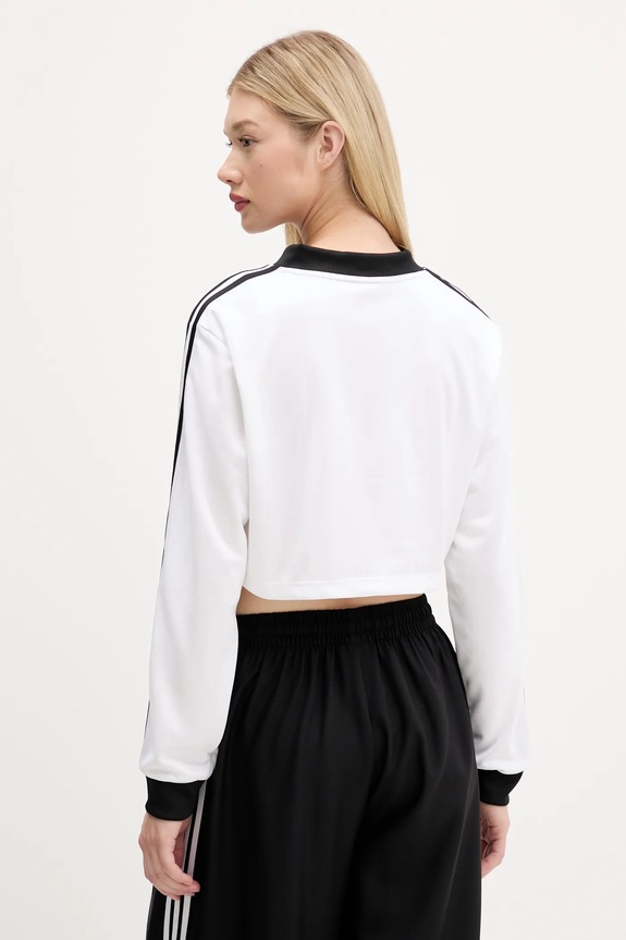 Ρούχα Μακρυμάνικο adidas Originals Jacquard Ls Top JV9740 λευκό