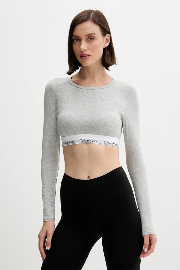 Calvin Klein Underwear hosszú ujjú elasztánnal szürke LV00QF8600