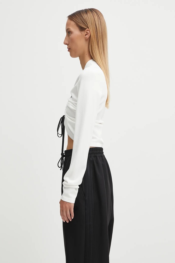 Y-3 camicia a maniche lunghe Fitted Cinch KD4760 bianco AW25