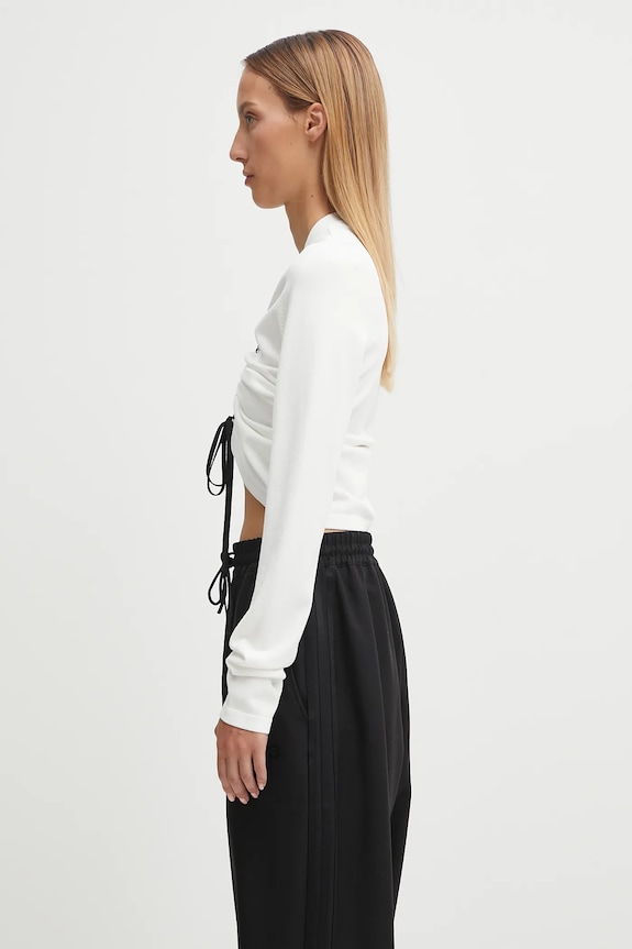 Y-3 camicia a maniche lunghe Fitted Cinch KD4760 bianco AW25