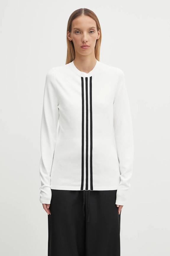 Y-3 camicia a maniche lunghe Fitted Cinch bianco KD4760