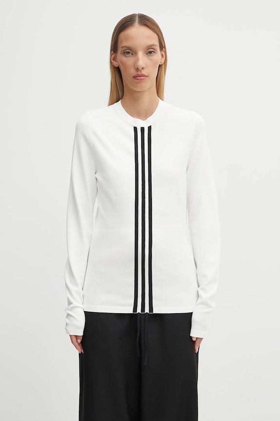 Y-3 camicia a maniche lunghe Fitted Cinch bianco KD4760