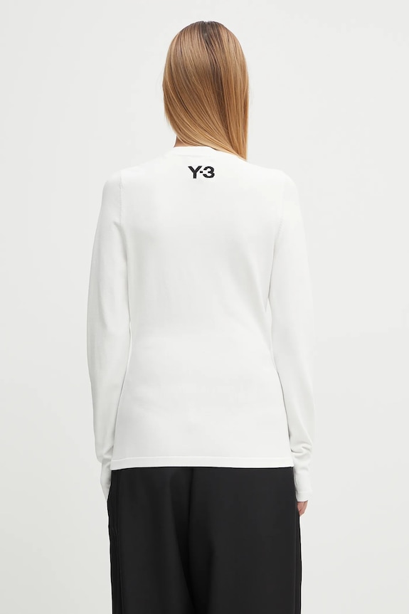 Y-3 camicia a maniche lunghe Fitted Cinch KD4760 bianco